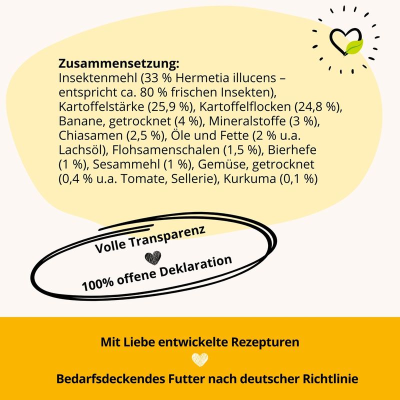 BugBell BugTerrine Adult Insekten, Banane und Chiasamen