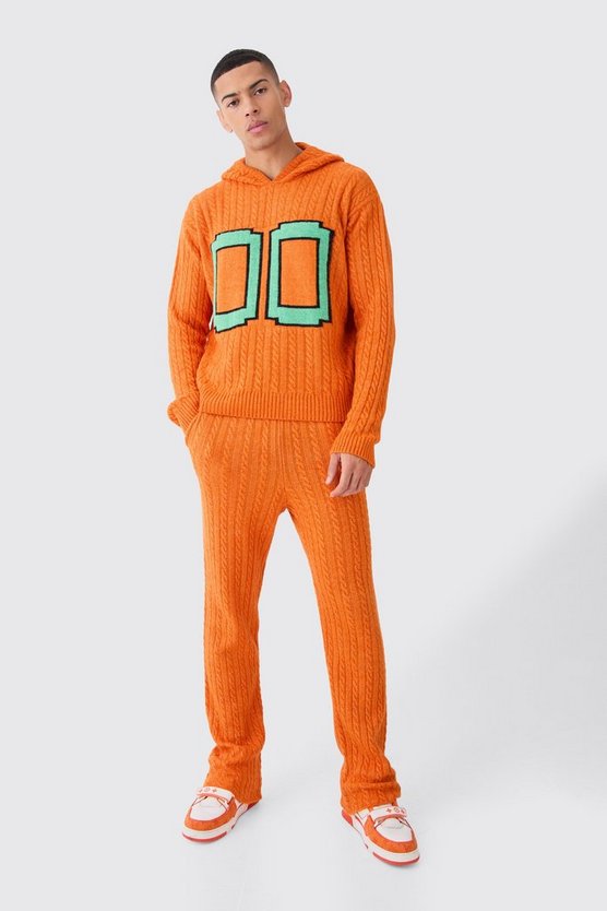 Slim-Fit Zopfmuster-Jogginghose