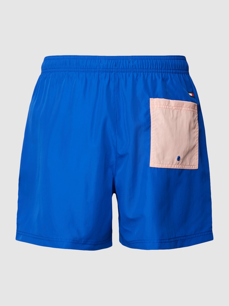 Badehose mit Label-Details in royalblau