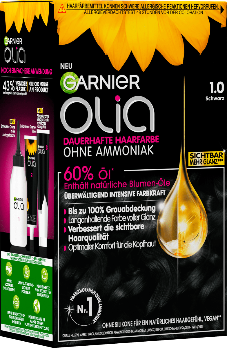 Haarfarbe 1.0 Schwarz, 1 St