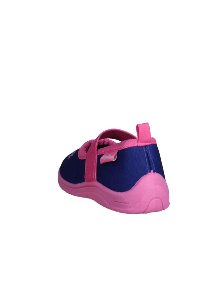 Playshoes Hausschuh Reh in Marine/Pink günstig kaufen