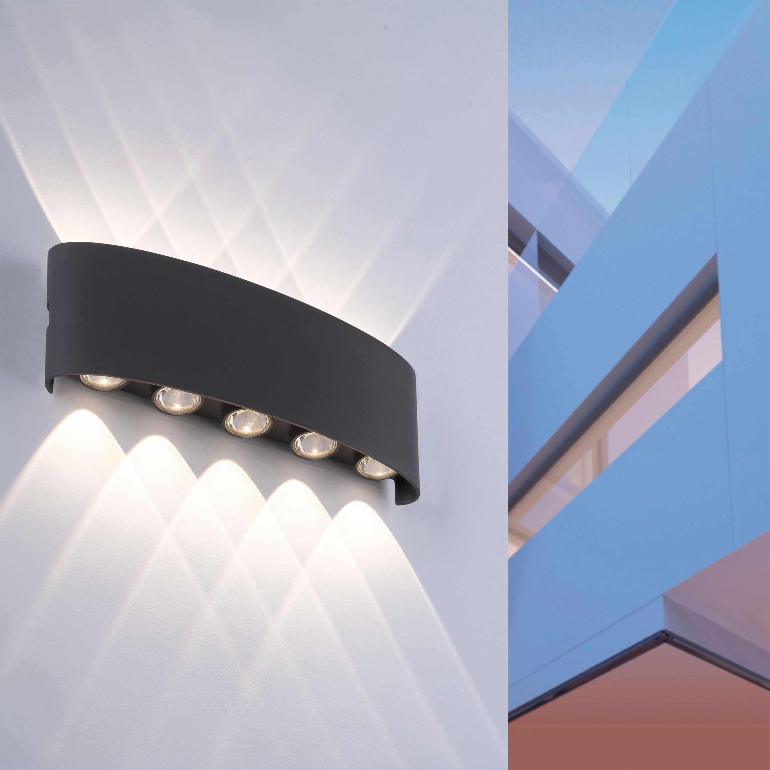 Paul NeuhausLED-Wandleuchte 10flg