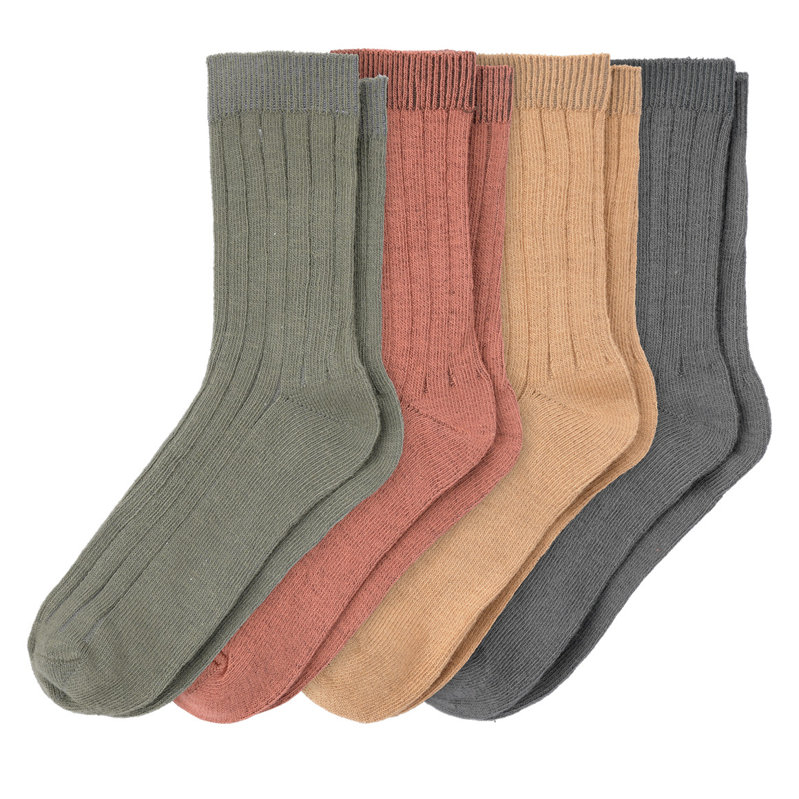 4 Paar Baby Socken mit Rippstruktur
