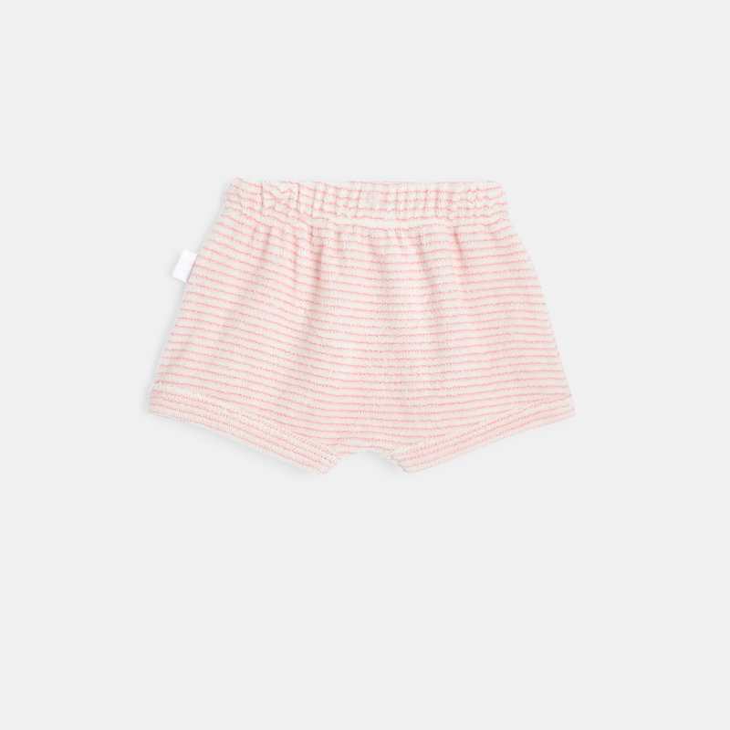 Short bébé en coton éponge bio rose Absorba