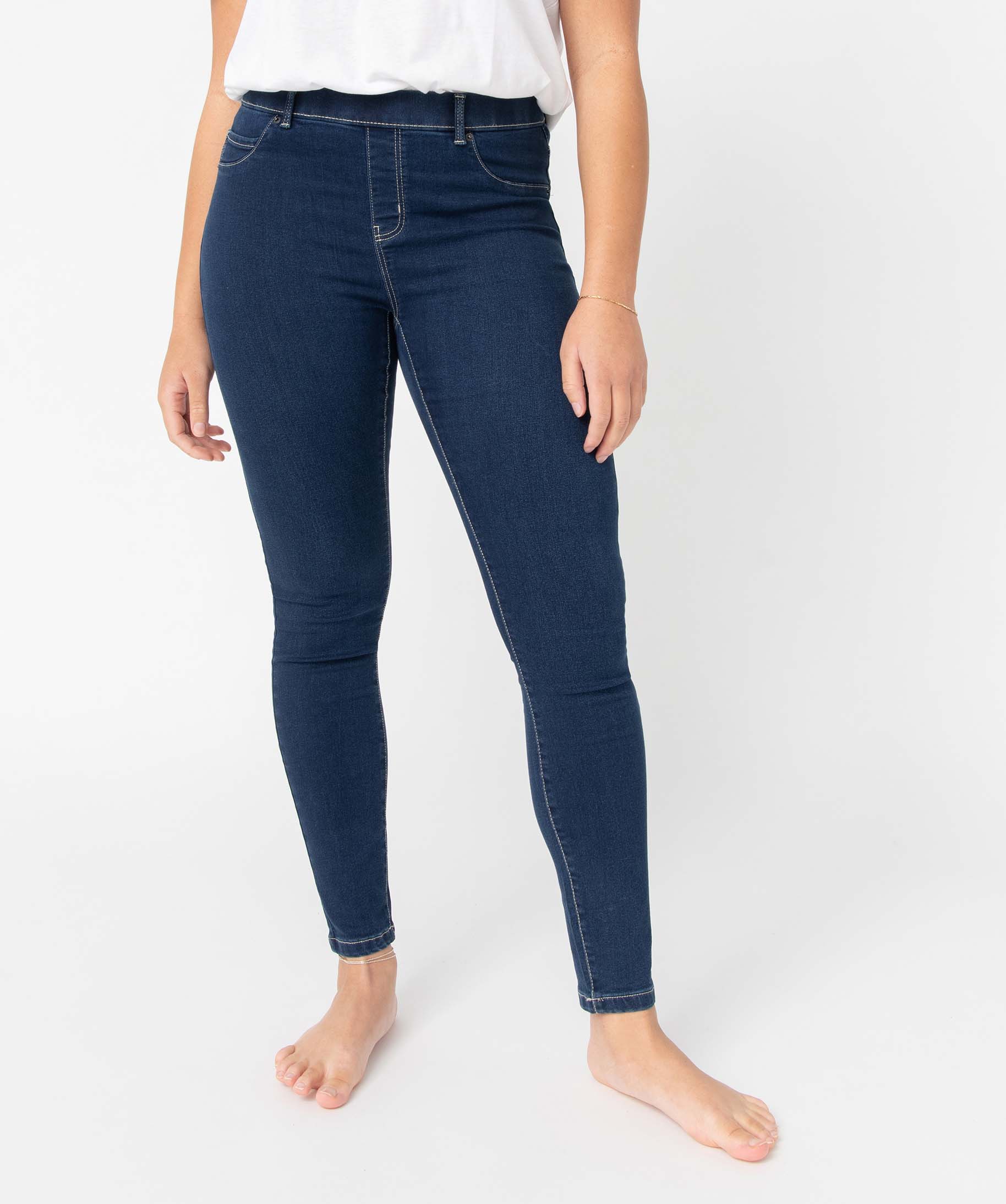 Jegging femme avec coutures contrastantes brut | GEMO
