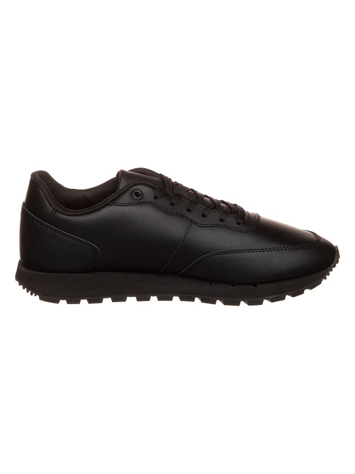 Tommy Hilfiger Shoes Leder-Sneakers in Schwarz günstig kaufen 42