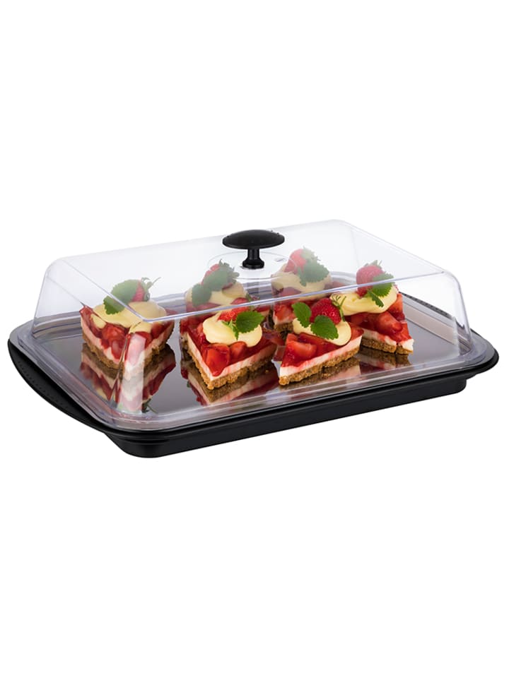 APS 6-tlg. Thermo Tablett Set in Schwarz/Transparent 43 x 29 cm, H: 14 cm günstig kaufen onesize