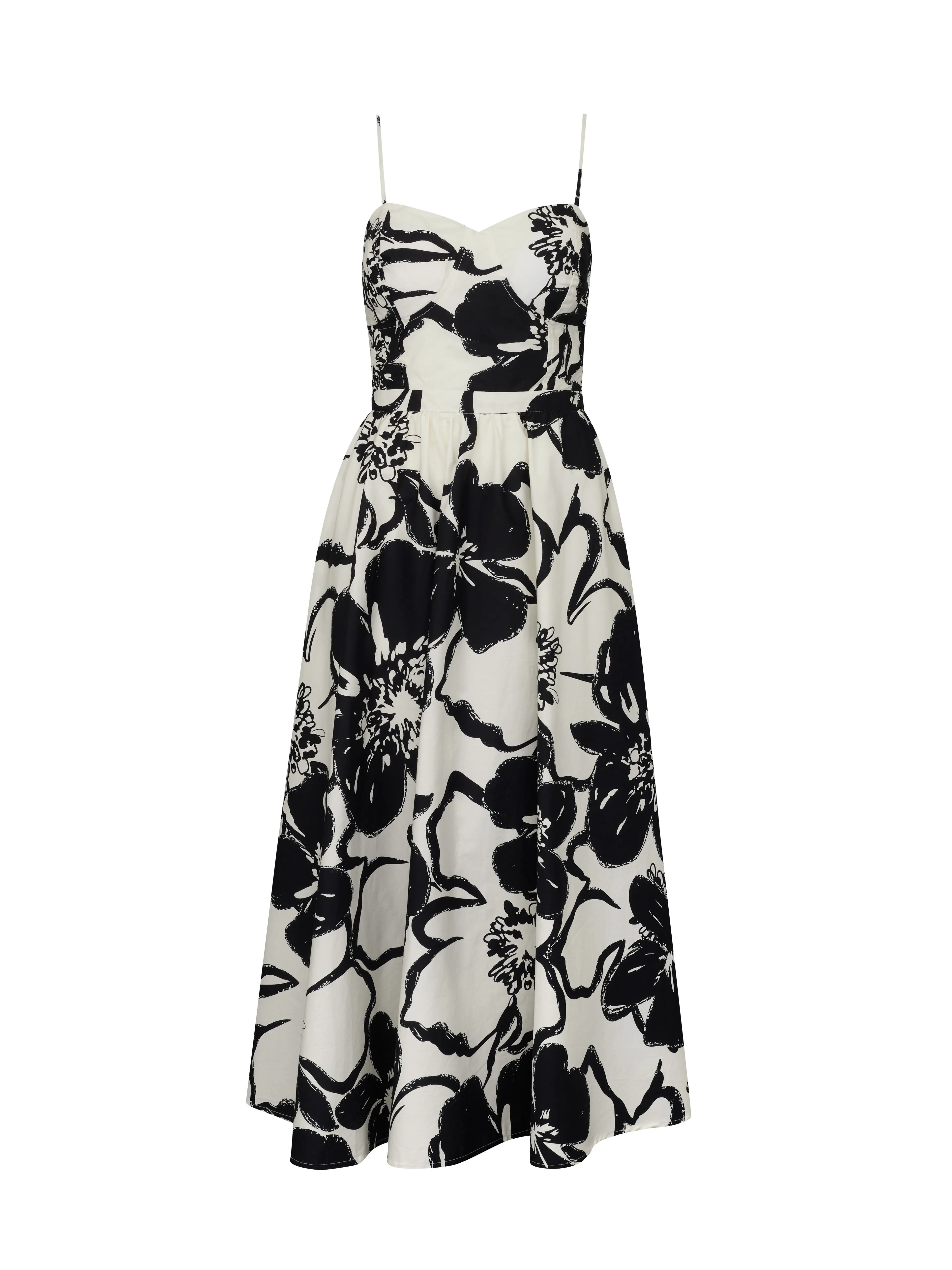 Schwarzes gemustertes Damenkleid ORSAY