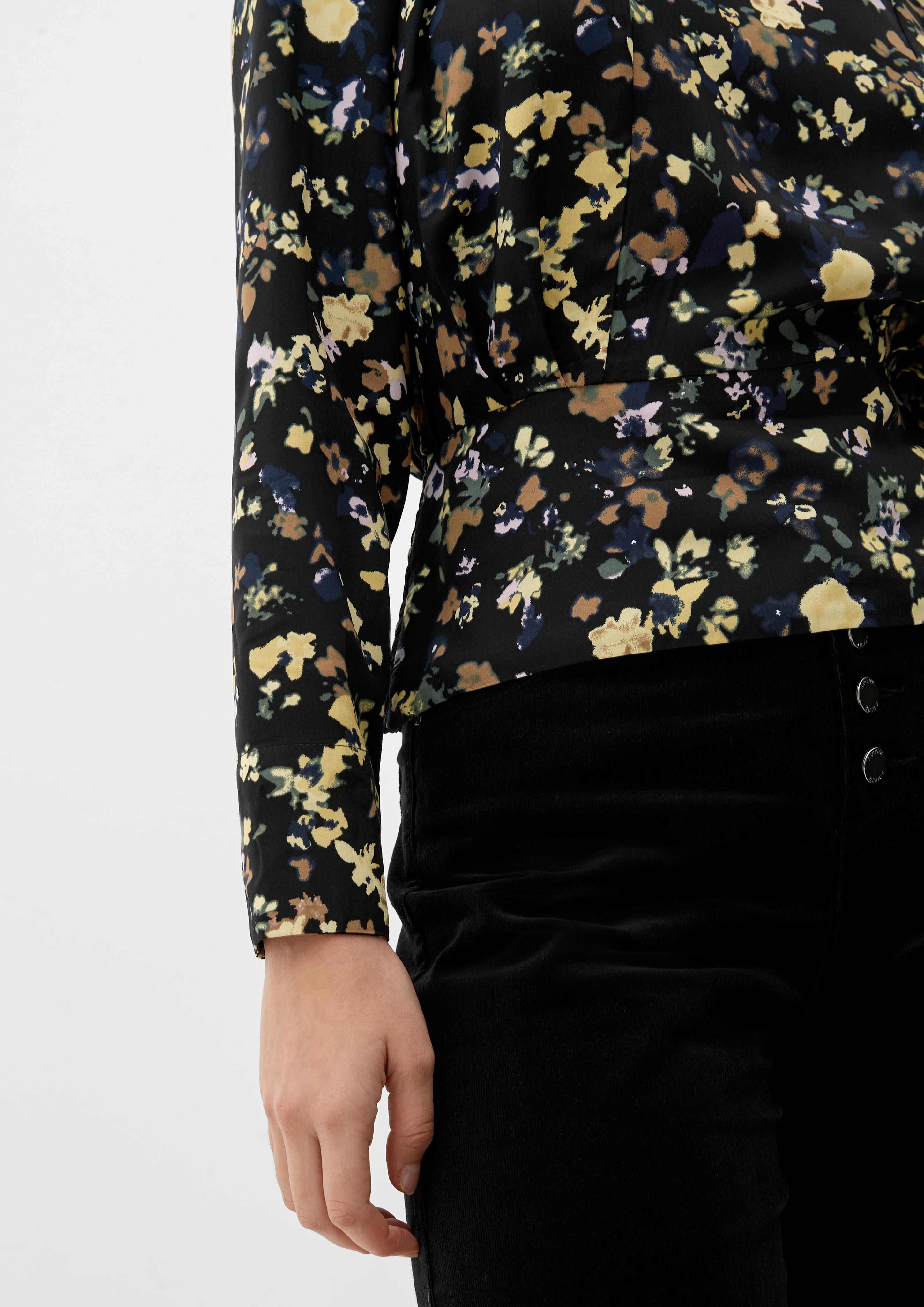 Viskose-Bluse mit Alloverprint  2120819-99A0