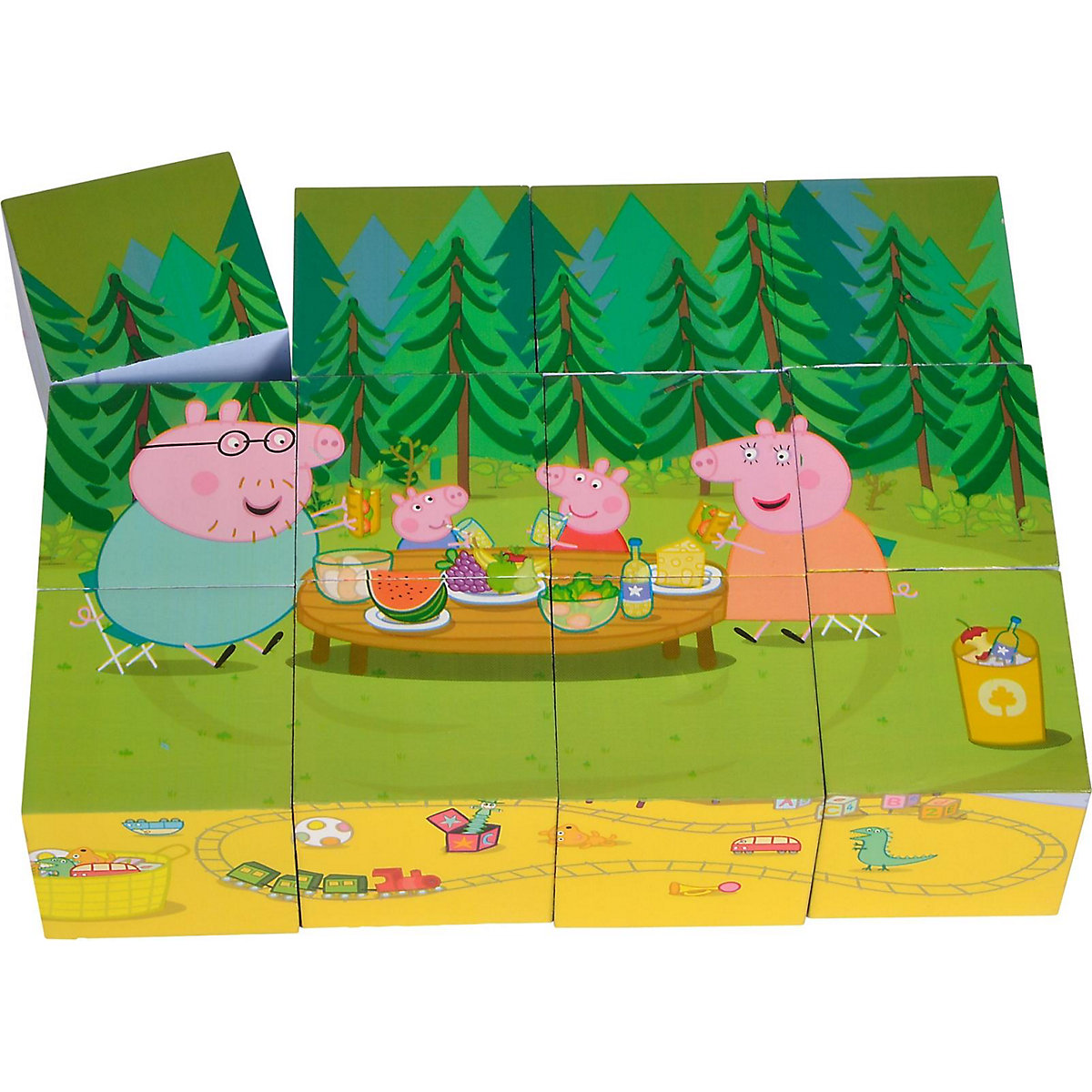 Peppa Pig Würfelpuzzle, 12 Teile