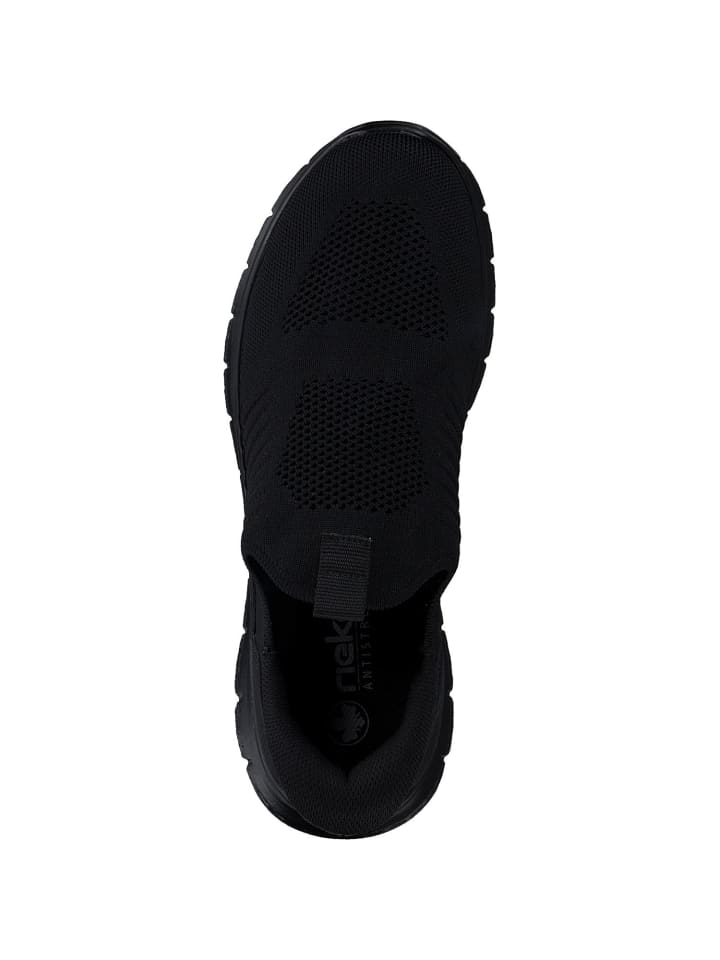 rieker Sportliche Slipper in schwarz/schwarz günstig kaufen