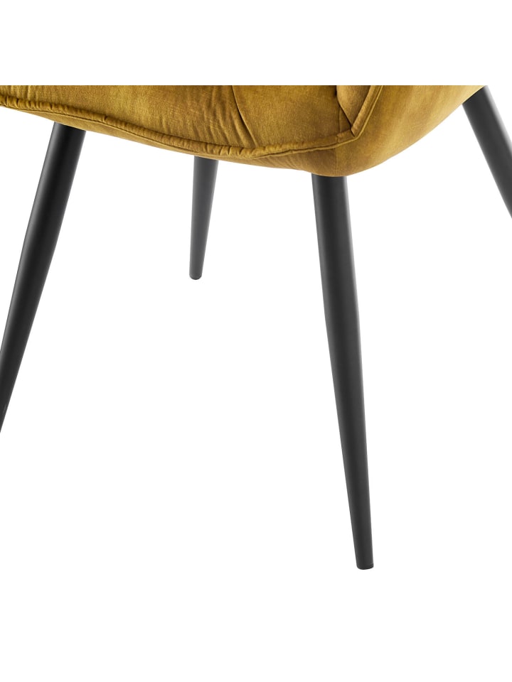 B&D Home 2er-Set: Esszimmerstuhl DIETER in Gelb - (B)56 x (H)84 x (T)61 cm günstig kaufen onesize