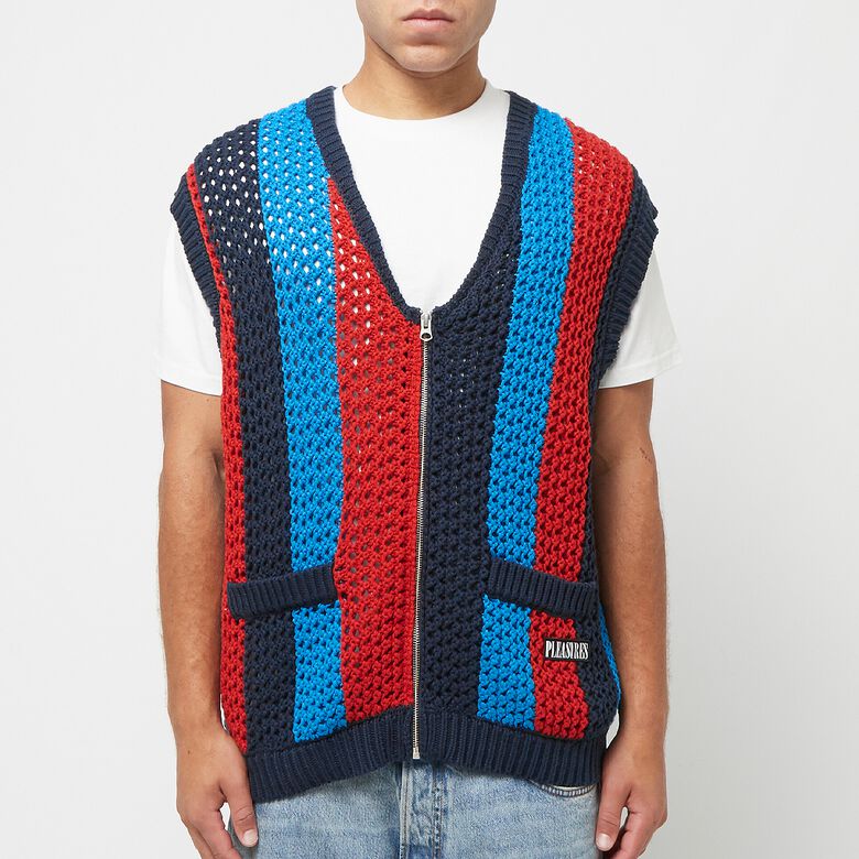 Pleasures Hombre Cardigan Vest multicolor