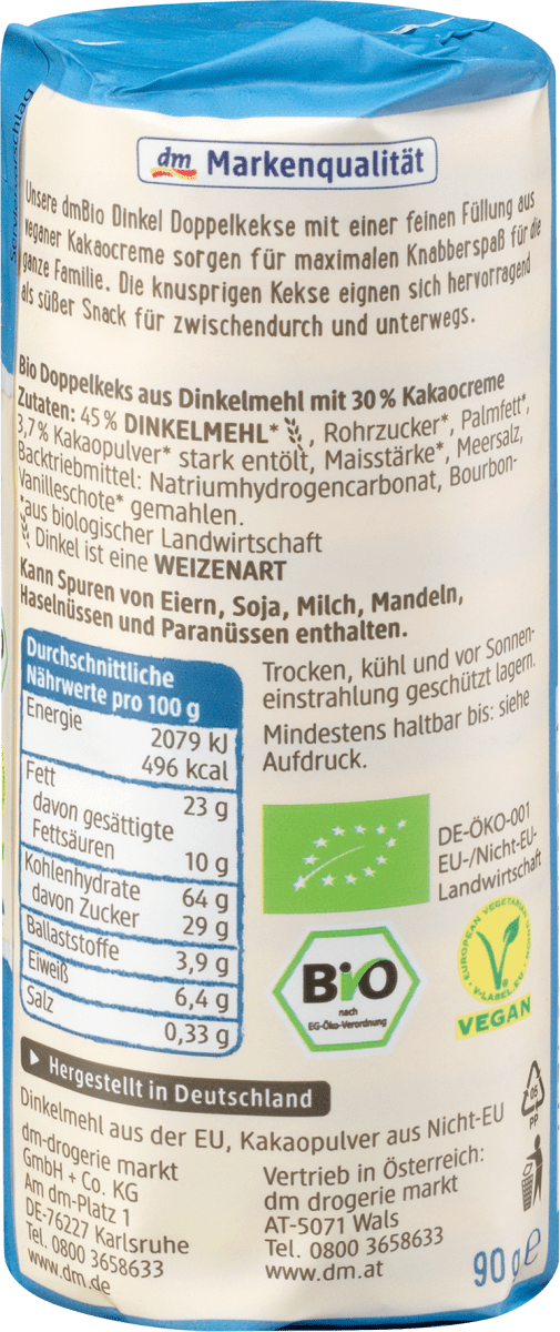 Doppelkekse, Dinkel, 90 g