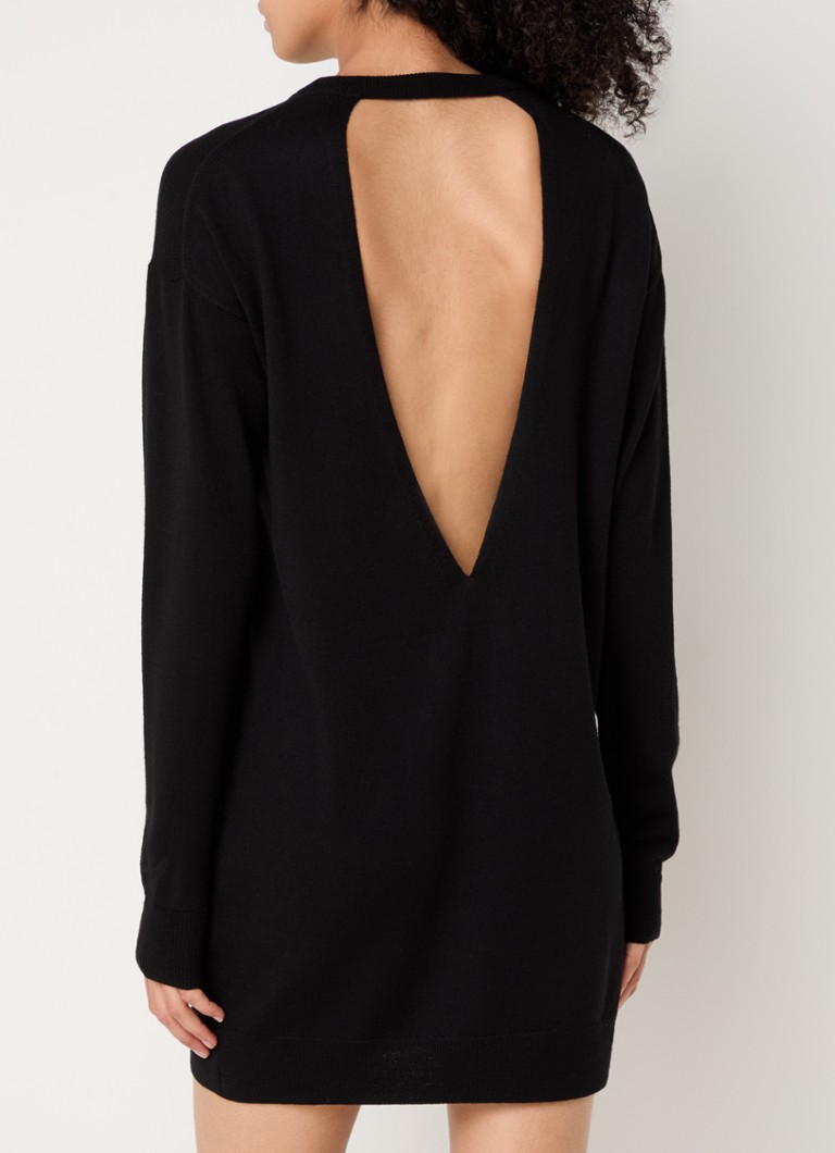 Rochie scurtă tricotată Kanjy din lână merinos cu spatele deschis de la Zadig&Voltaire