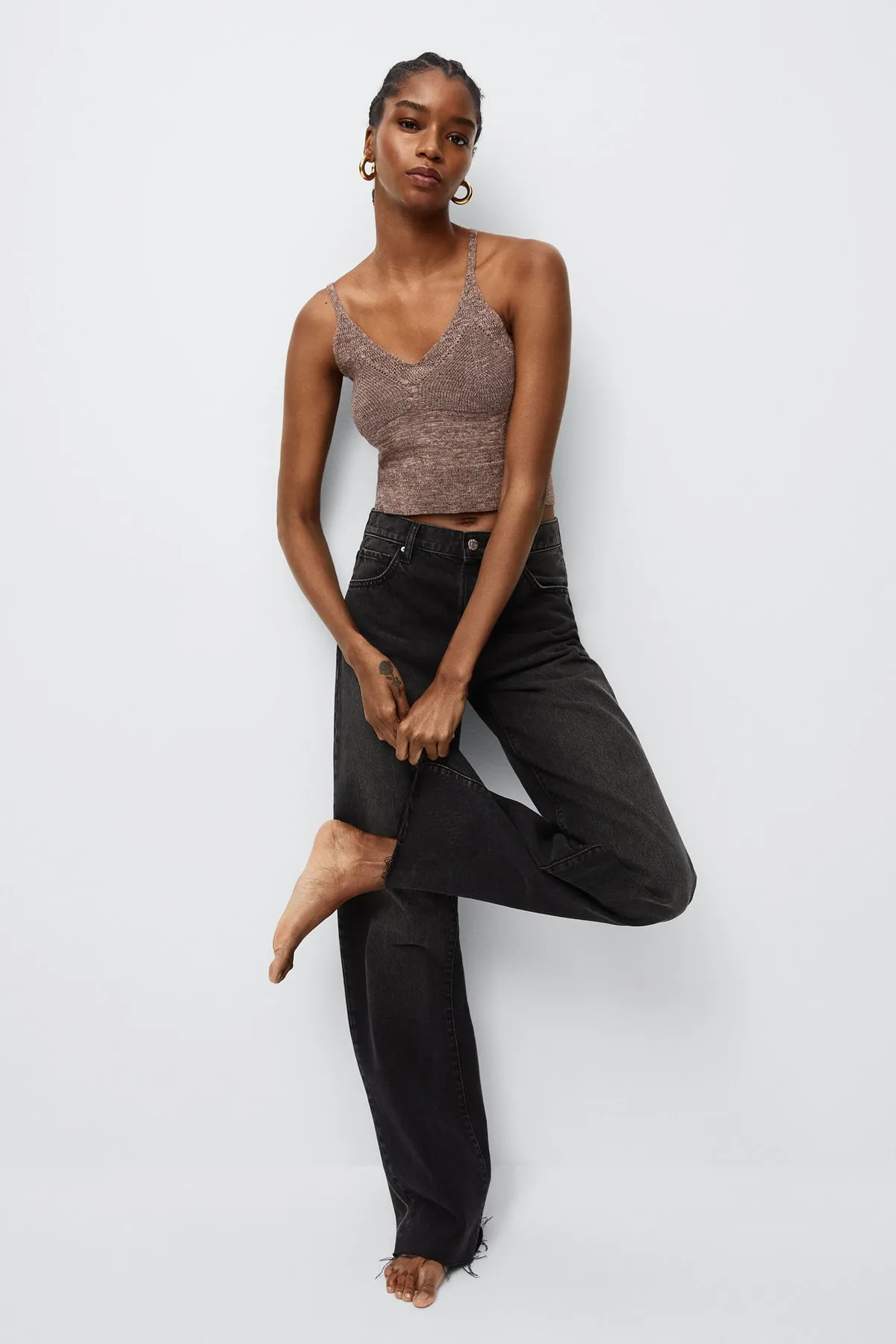 MANGO  27040172 Damen / Mädchen Schwarzer Denim
