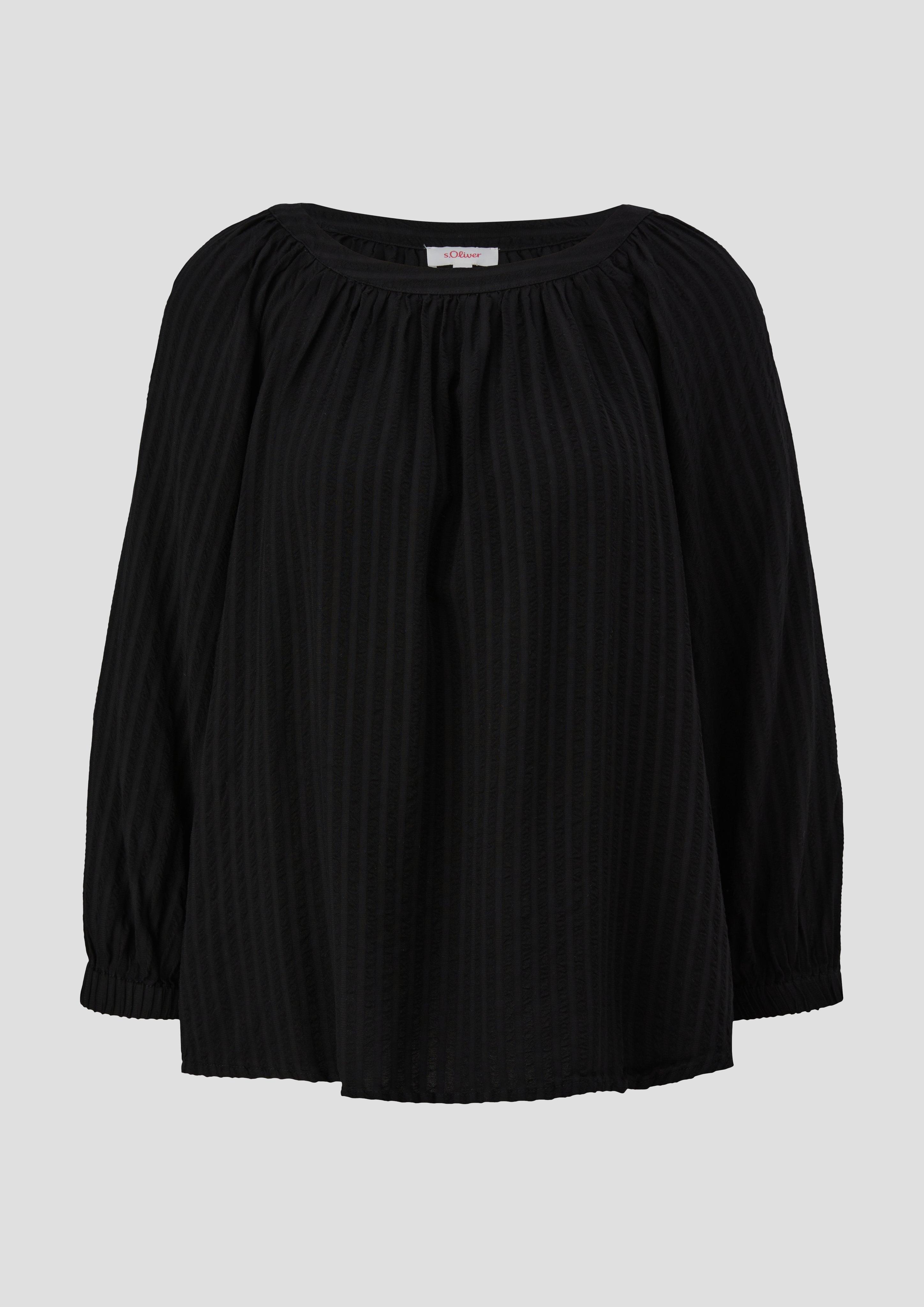 Fließende Bluse mit Streifenmuster  2141958-9999