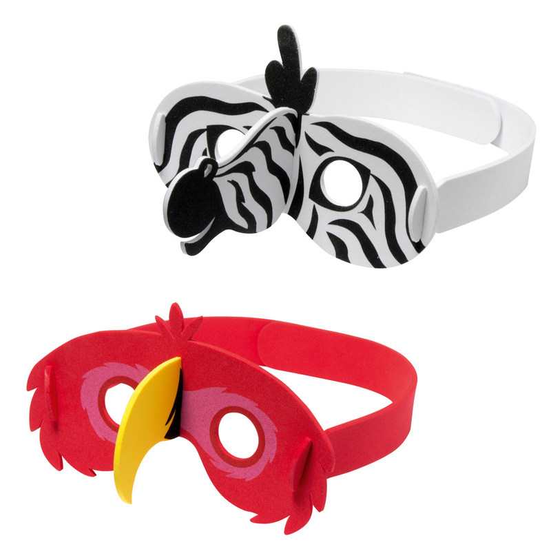 6 masques en mousse animaux Oxybul