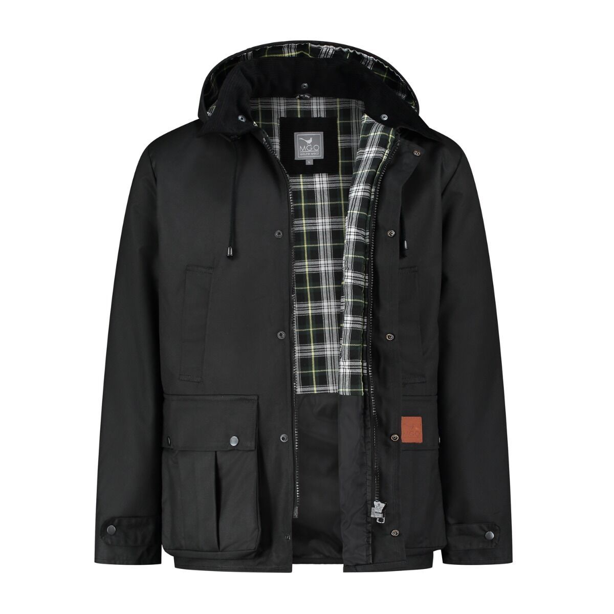 MGO Brandon Black Herren Wachsjacke