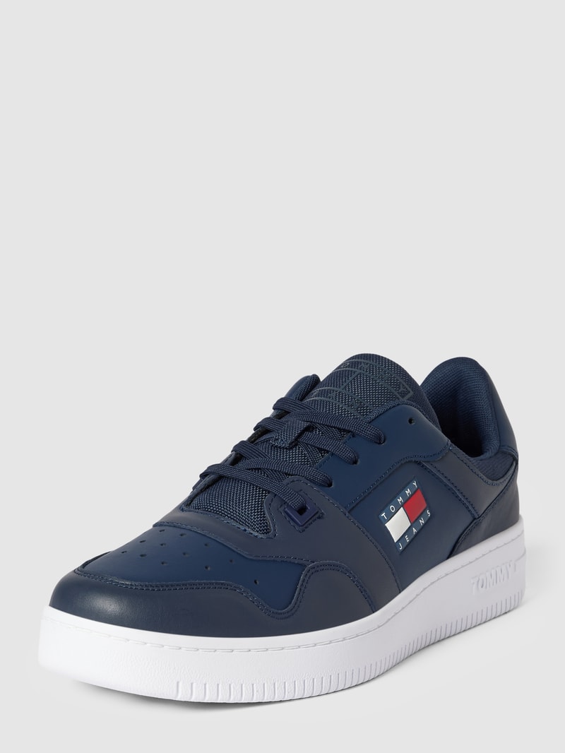 Sneaker mit Logo-Print Modell 'RETRO' in dunkelblau