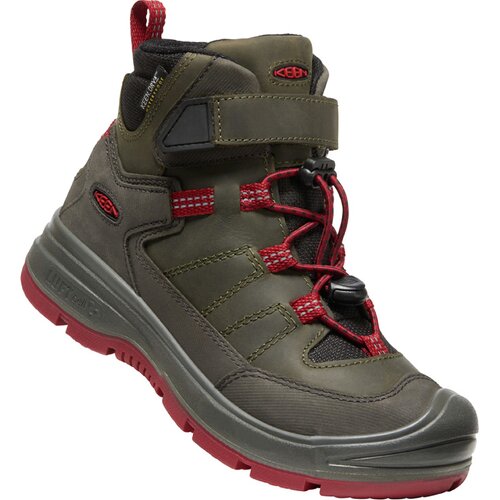 KINDER MULTIFUNKTIONSSTIEFEL REDWOOD MID WP Y-STEEL GREY/RED DAHLIA