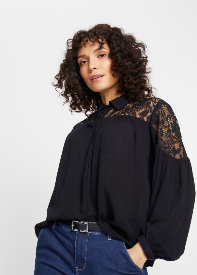 Bluse mit Spitze