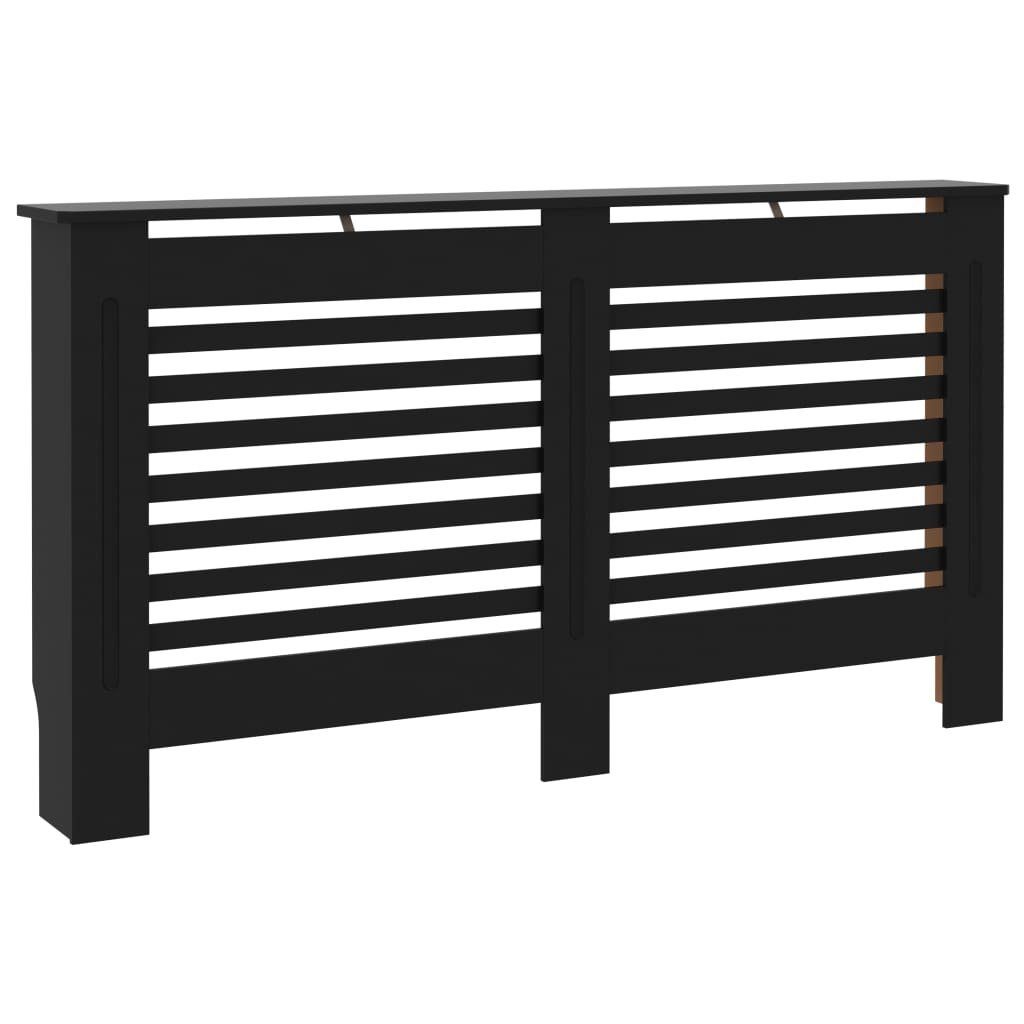 vidaXL Heizkörper-Wäschetrockner Heizkörperverkleidung Schwarz 152 x 19 x 81 cm MDF