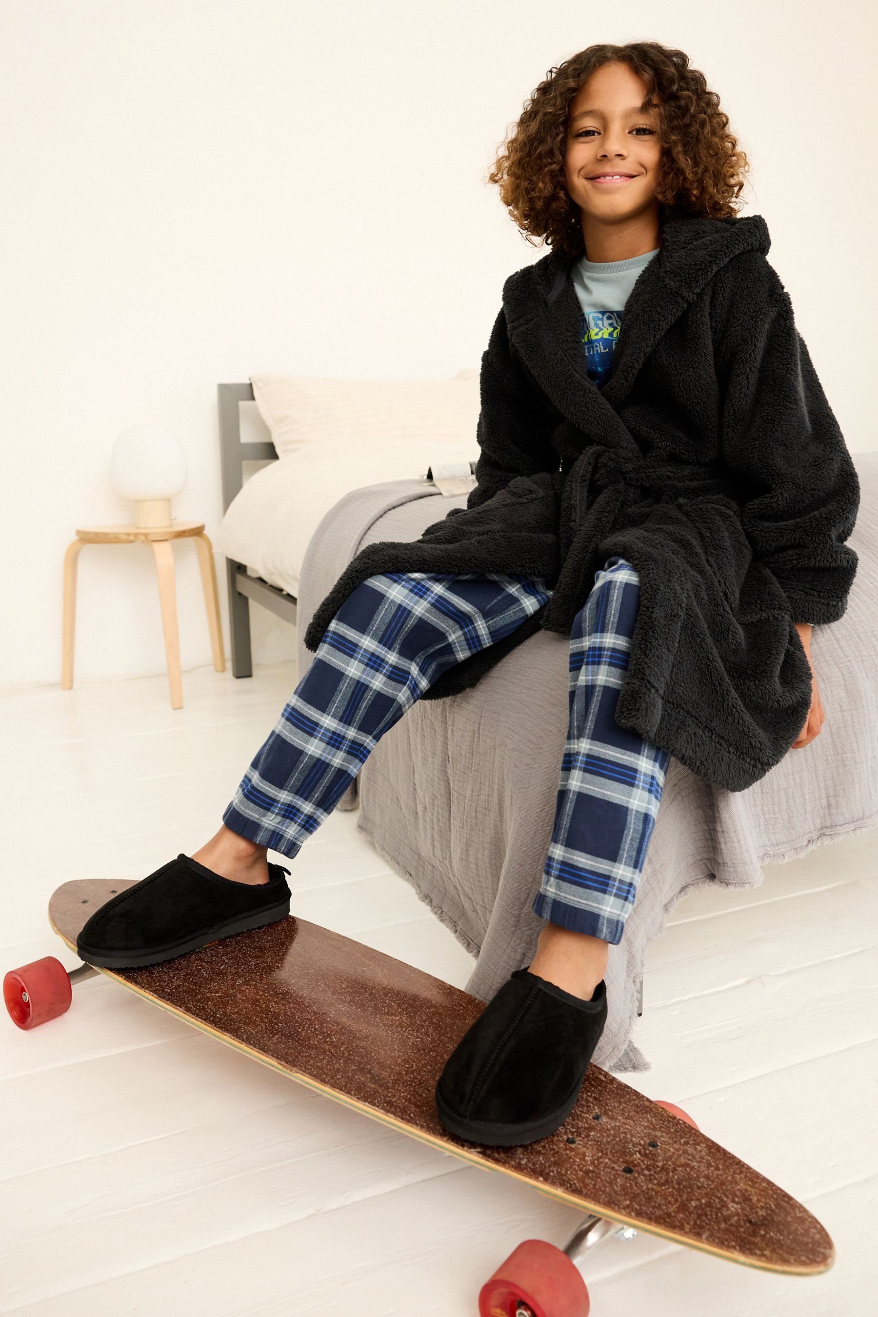 Next Kinderbademantel Bademantel aus Fleece, Polyester (recycelt)