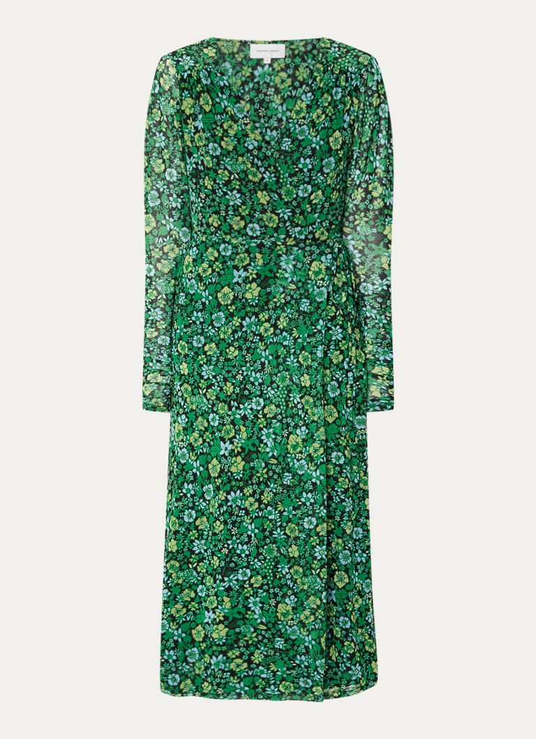 Vestido midi cruzado con estampado floral Natalie de Fabienne Chapot