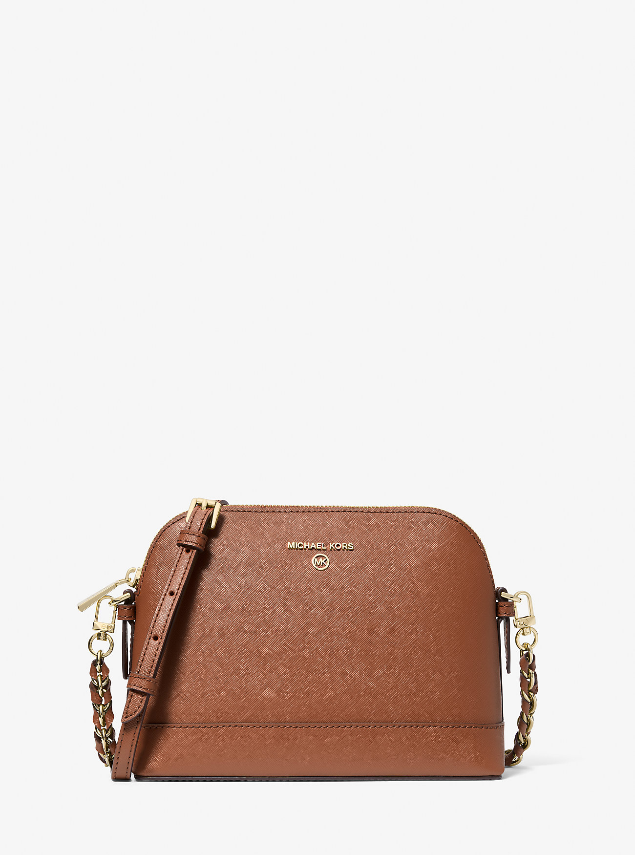 Duża torba typu crossbody z kopułką ze skóry saffiano – LUGGAGE