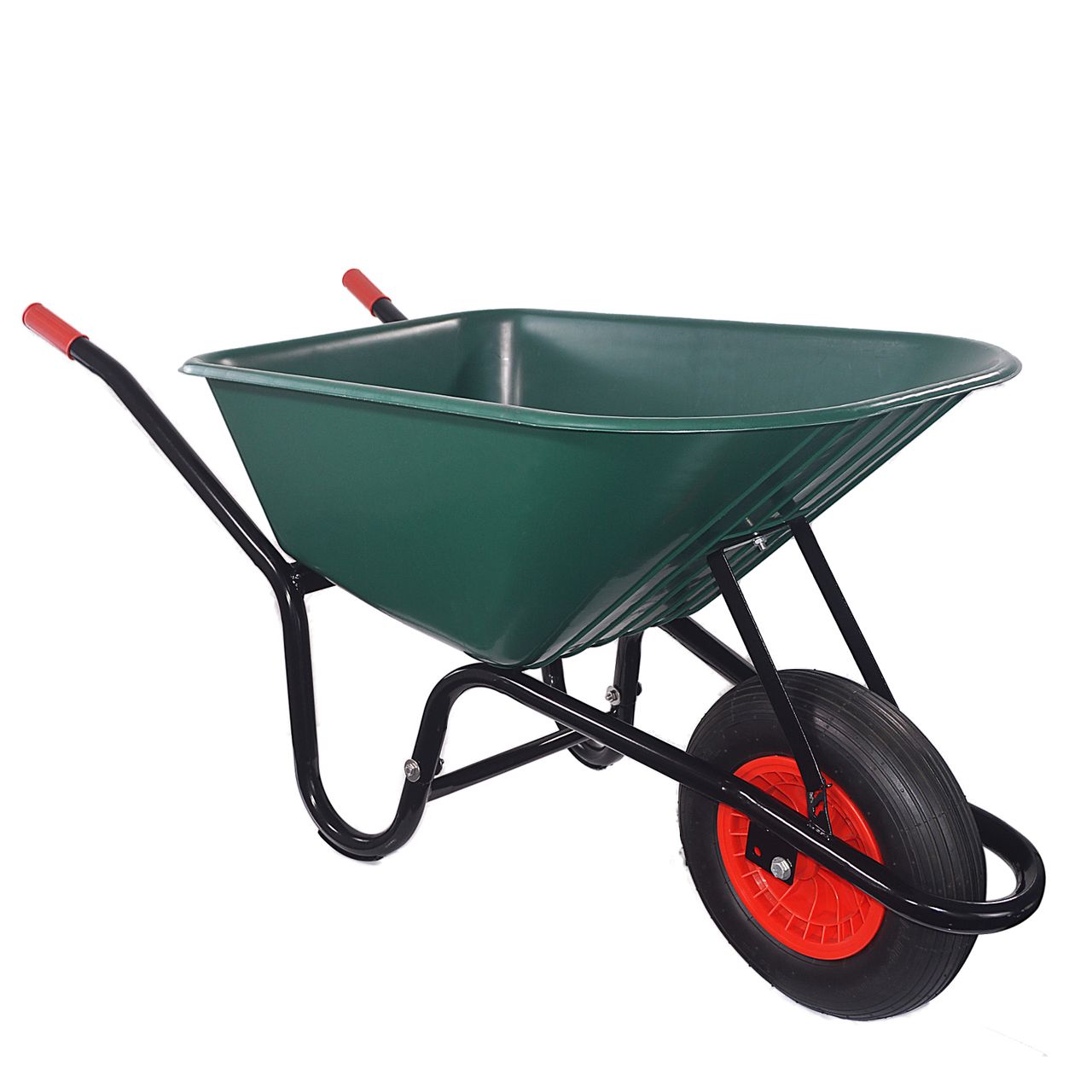 TroniTechnik GARMIO® Schubkarre 85 Liter bis 150 kg Garten Bauschubkarre,Gummi-Luftreifen Felge - Kunststoff