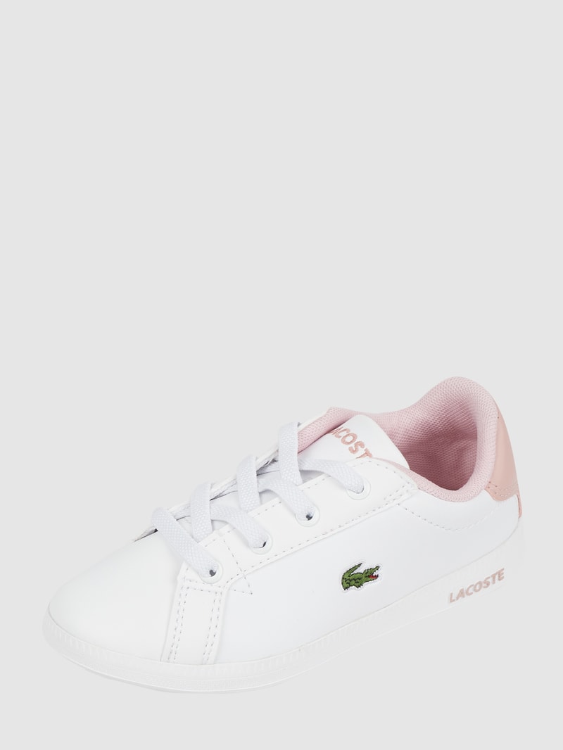 Sneaker in Leder-Optik Modell 'Graduate' in weiß