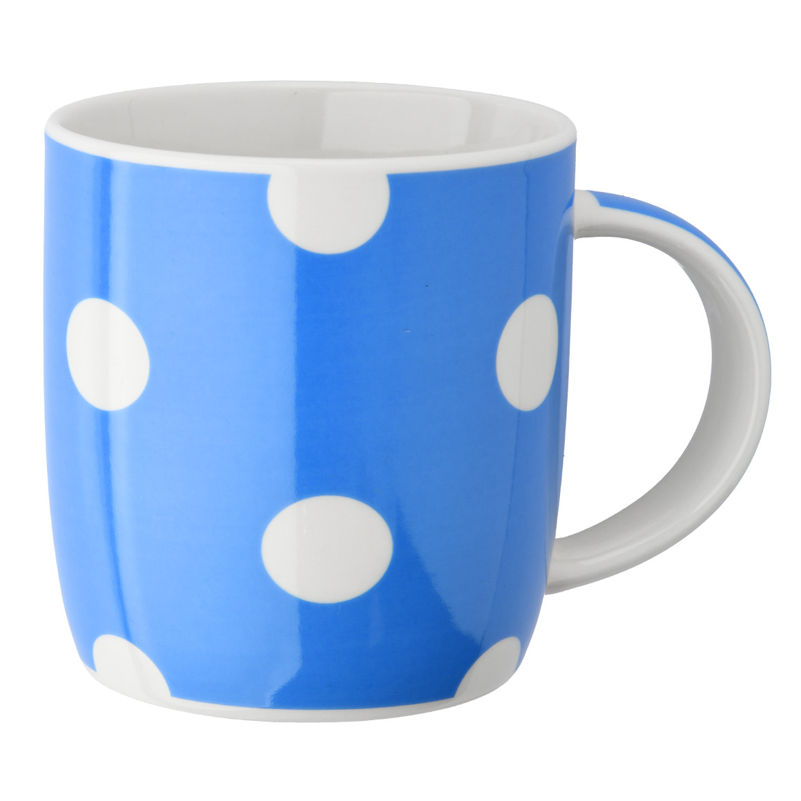 Tasse mit weißen Punkten