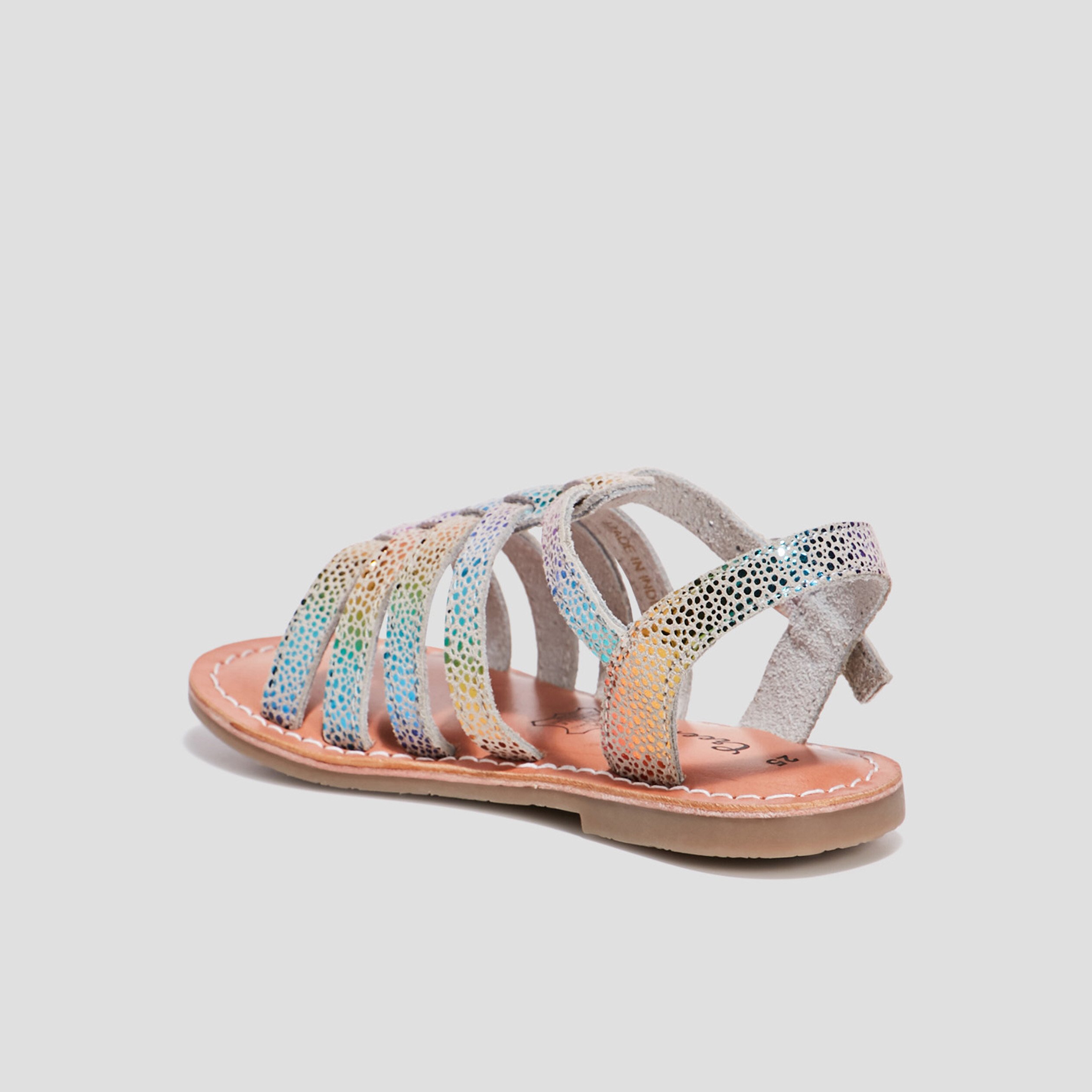 Sandales en cuir Creeks multicolore fille | La Halle
