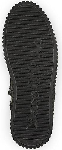 Marc O'Polo Schnürstiefel aus Leder-Textil-Mix