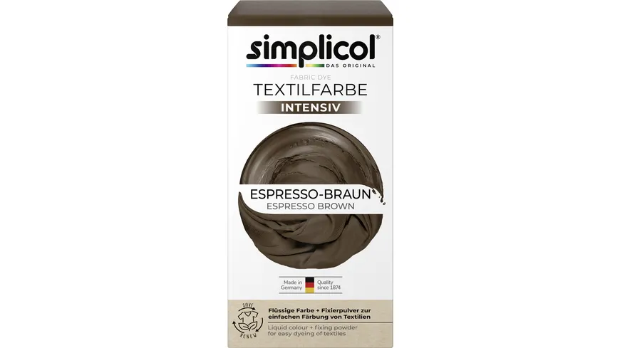 Simplicol Textilfarbe Intensiv Espresso-Braun 150 ml