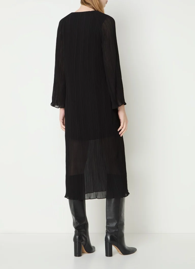 Vestido midi plisado semitransparente de Claudie Pierlot Richa