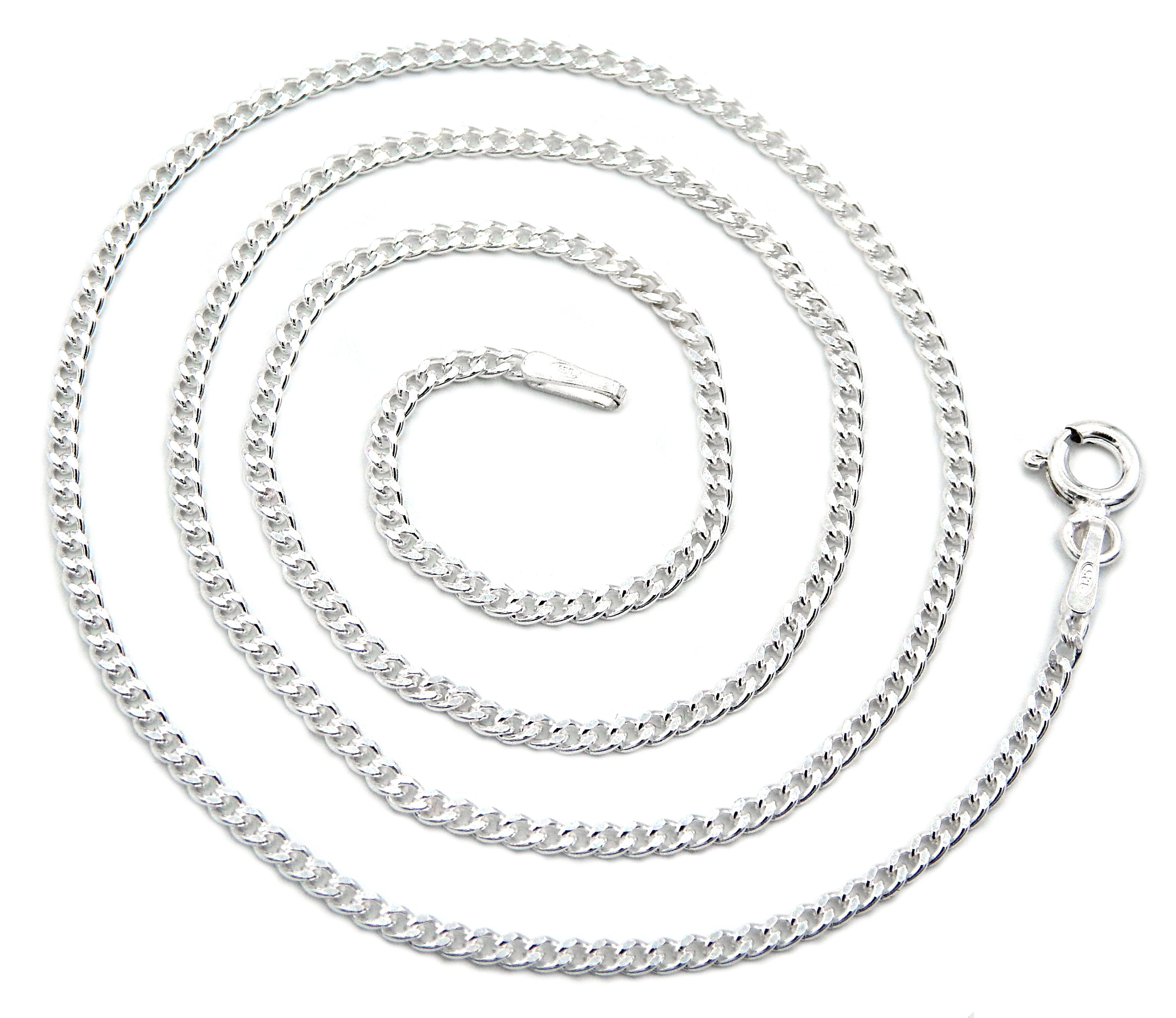 Kauf-mich-weg by Bella T Silberkette Panzerkette 925 Sterling Silber rhodiniert 1,7mm breit, Länge wählbar 40 - 60cm