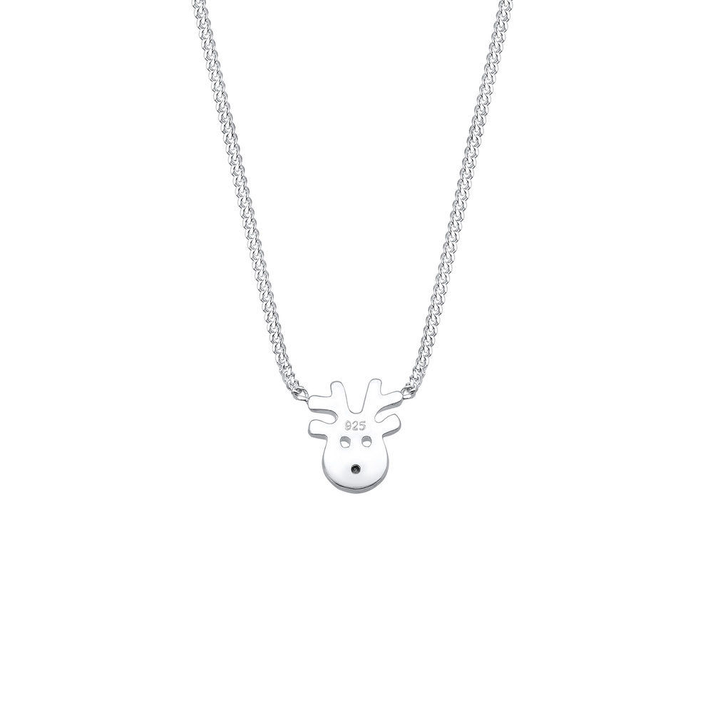 Elli Elli Collier Enfant Pendentif Renne Jouant avec des Cristaux en Argent Sterling 9 collier