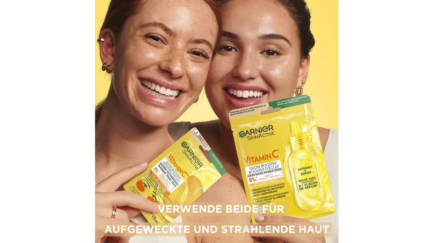 Garnier SkinActive Vitamin C Glow Booster Augen-Tuchmaske
