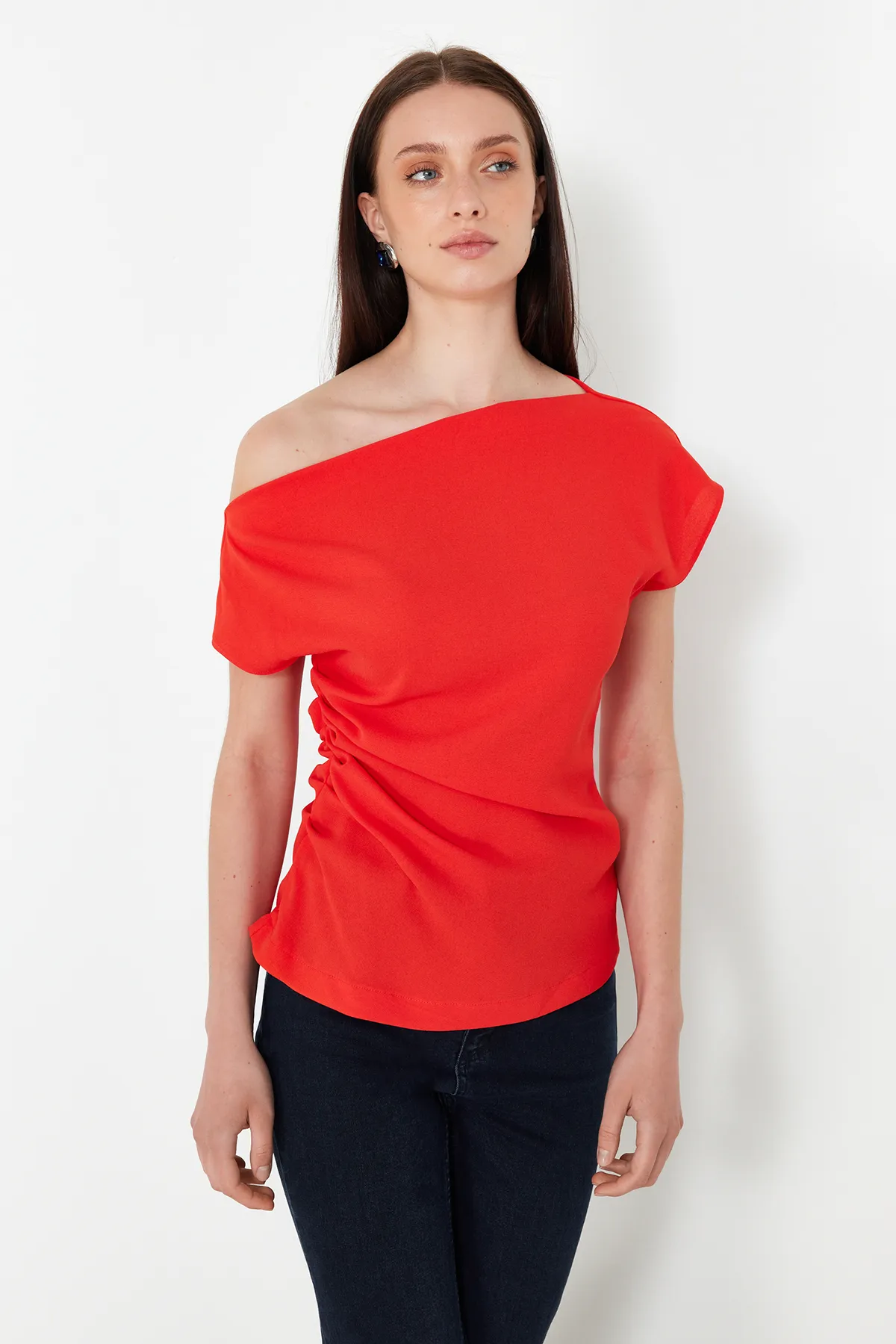 Trendyol Collection  Bluse - Rot - Slim Fit