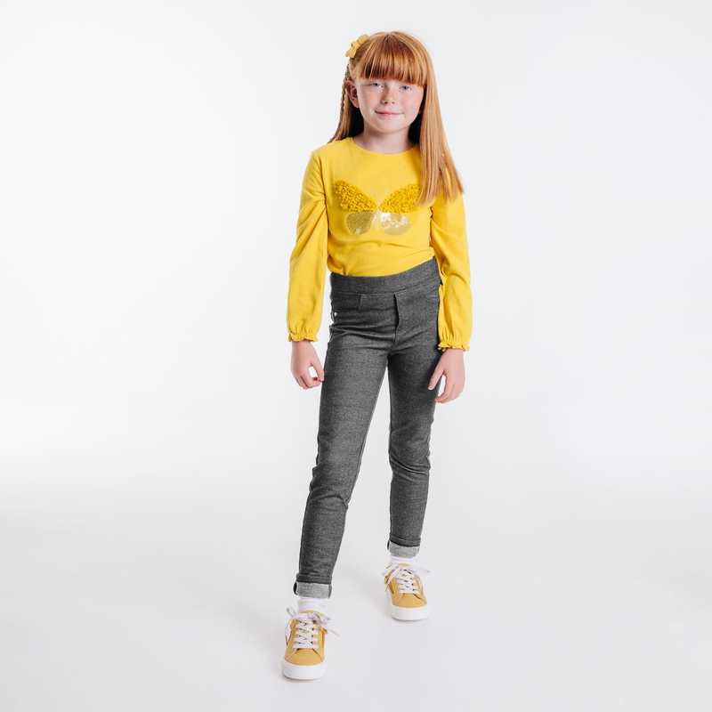 Jeggings en jersey milano gris fille