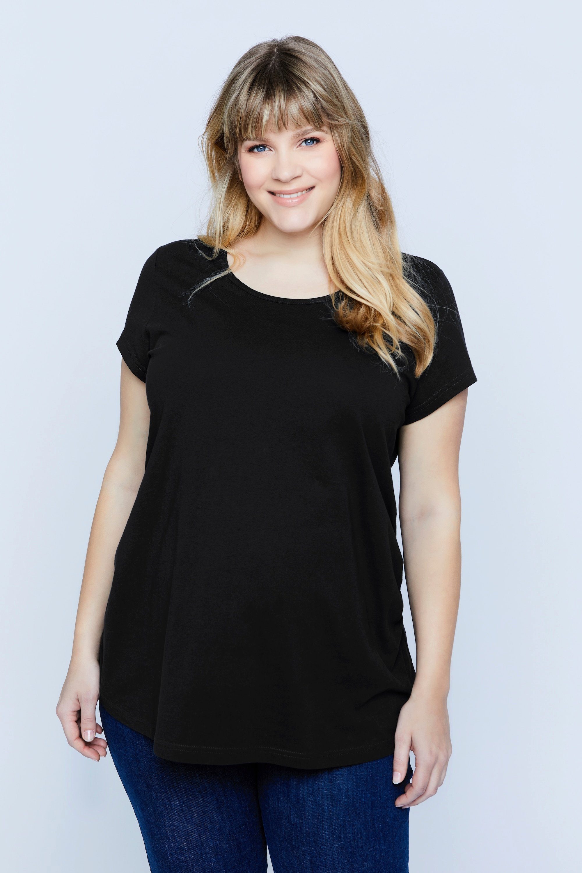Ulla Popken Umstandsshirt Bellieva T-Shirt 2er-Pack Umstandsmode Rundhals (2-tlg)