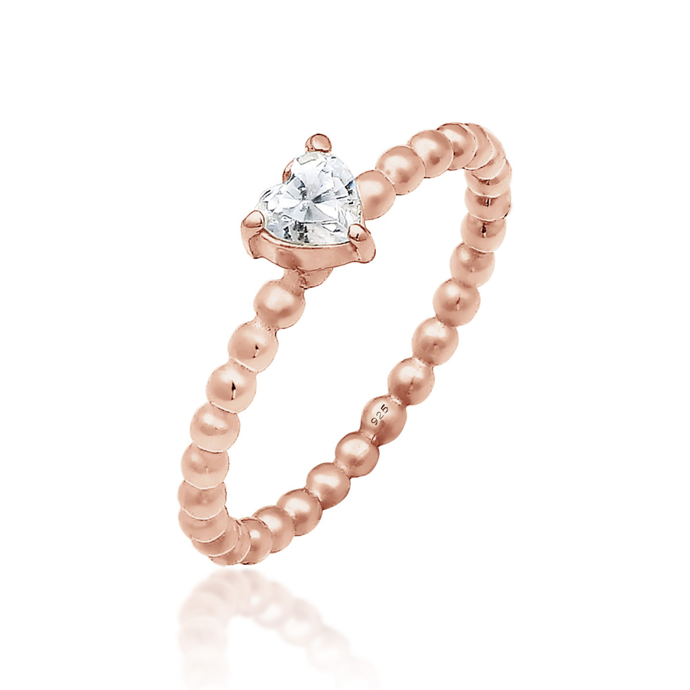 Elli Elli Bague Fiançailles Zircone Bague Femme - (925/1000) Argent Bague