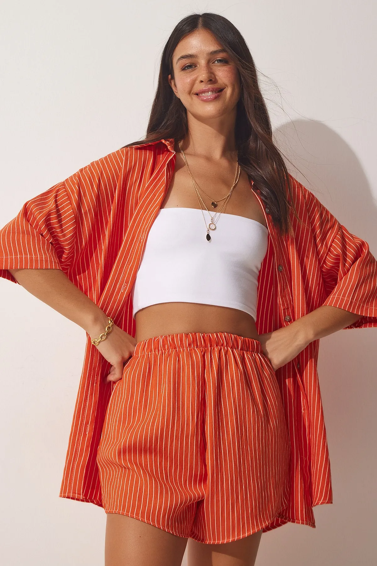 Happiness İstanbul  Zweiteiler - Orange - Regular Fit