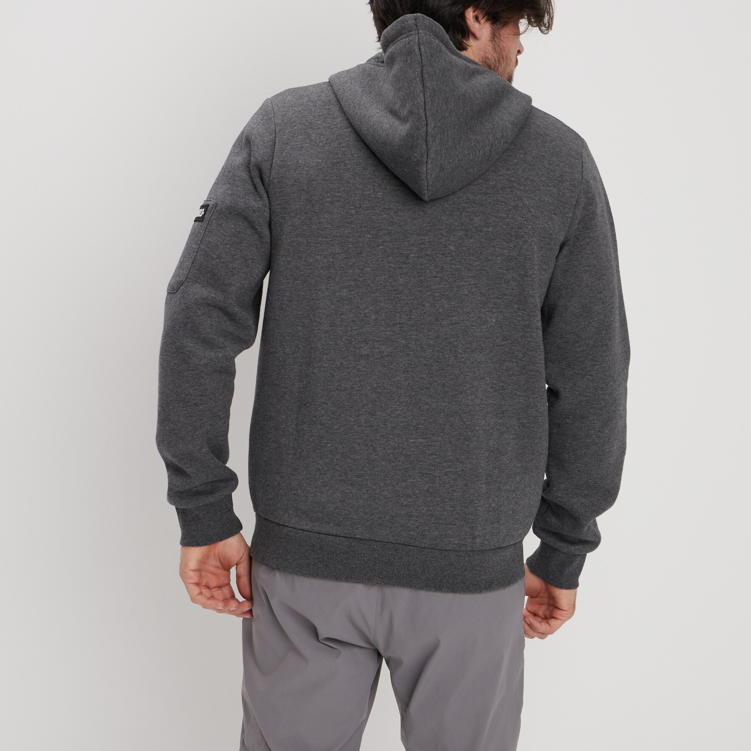 Sweat zippé à capuche Liberto gris foncé homme | La Halle