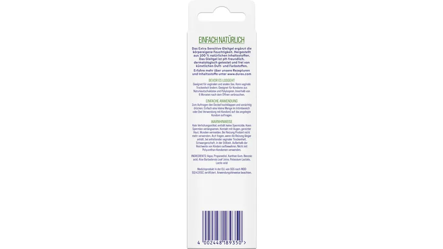 Durex Gleitgel Natural Extra Sensitive