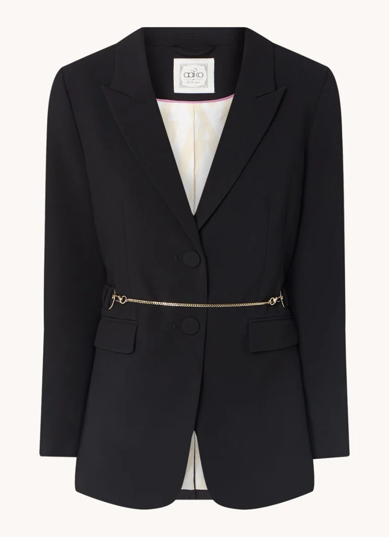Aaiko Amilla blazer with flap pockets and belt