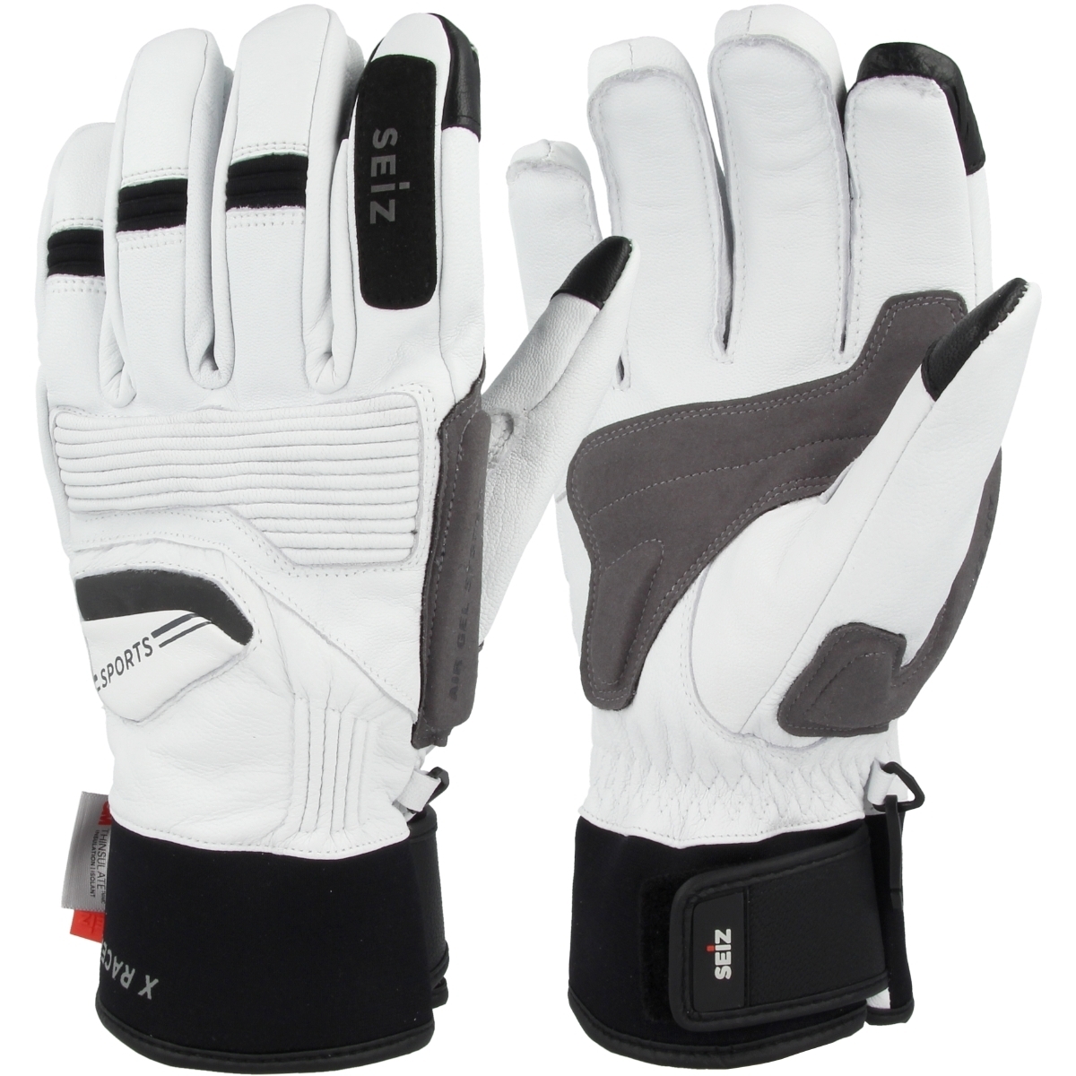 SEIZ X Racer Handschuhe weiss