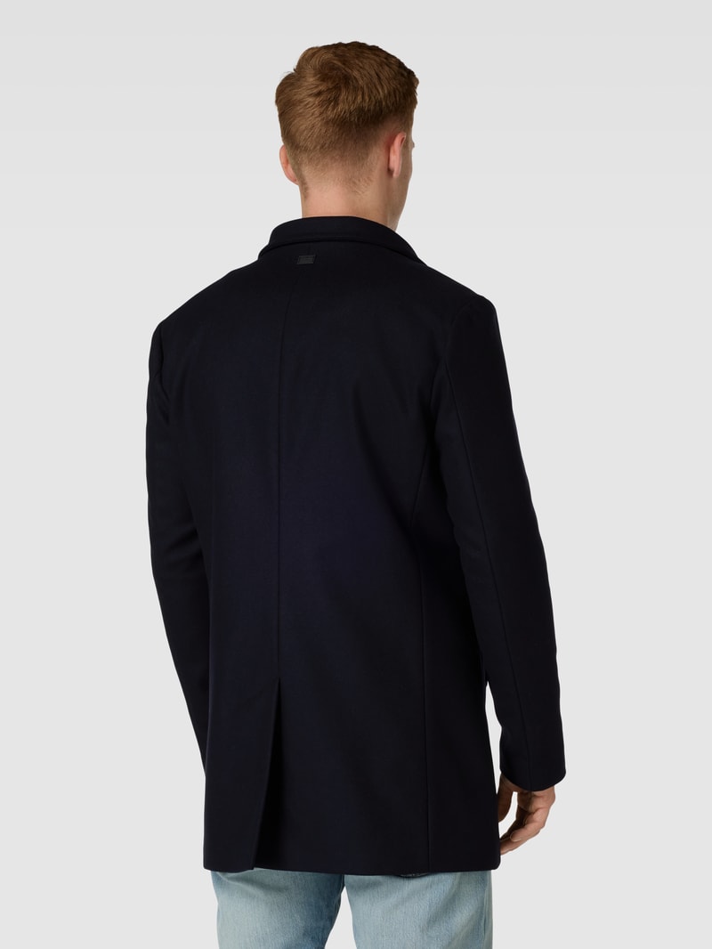 Mantel mit Stehkragen Modell 'Finchley' in marineblau